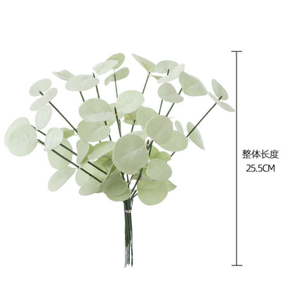 Lifelike PE Eucalyptus Leaves and Money Plant Faux Flowers - Trendy INS Style Home Décor - MW09919