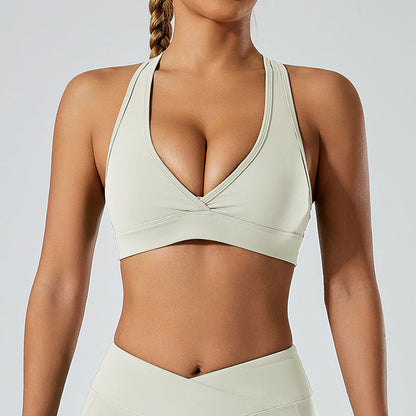 and Supportive Yoga Sports Bra for Outdoor Running Beautiful Back Design for Fitness and Gym Workouts