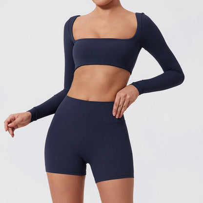 Winter High Waisted Yoga Set for Women Quick Dry Two Piece Gym Outfit for Running and Fitness