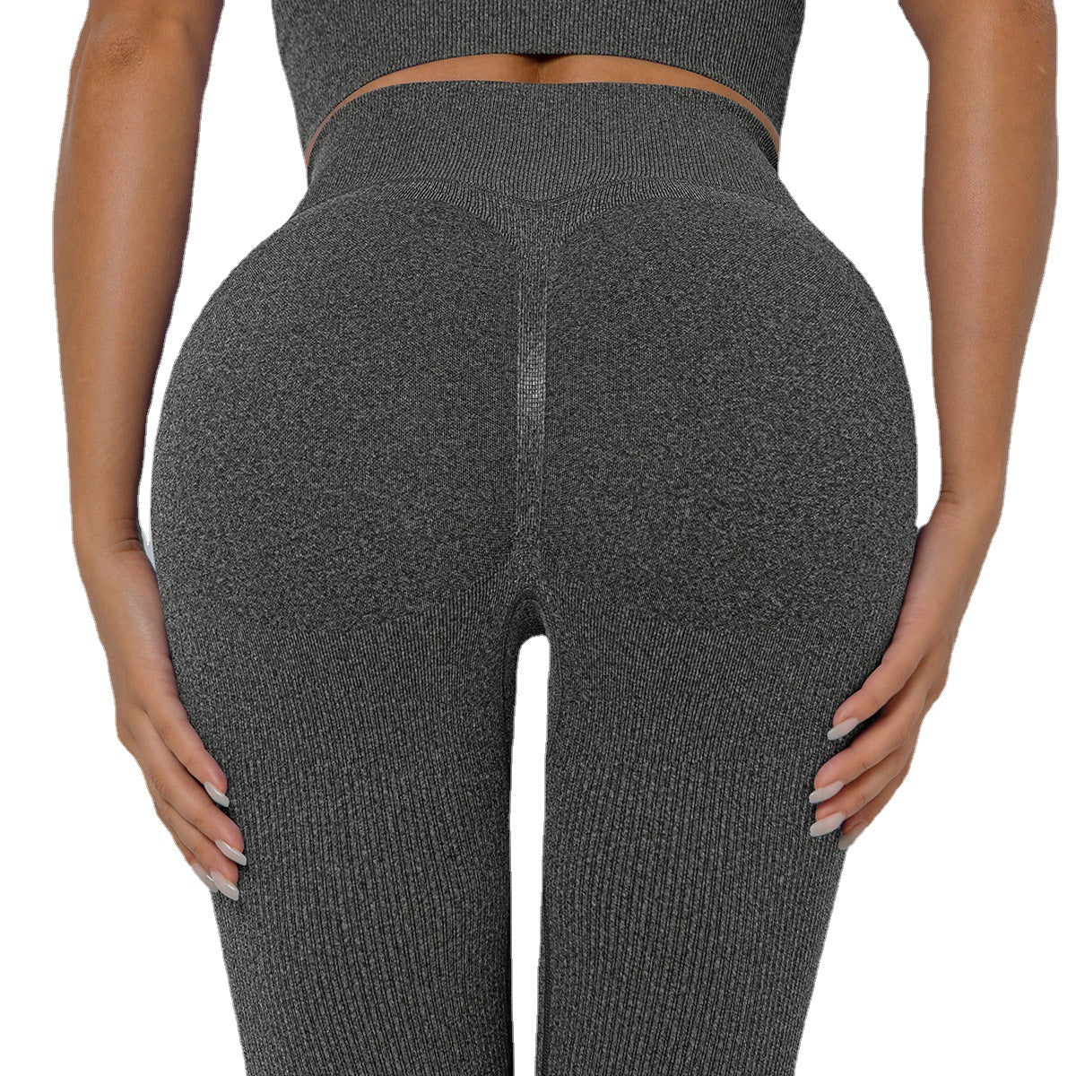 Seamless Knit Ribbed Moisture Wicking Yoga Pants for Women Peach Butt Lift Leggings for Comfort and Style