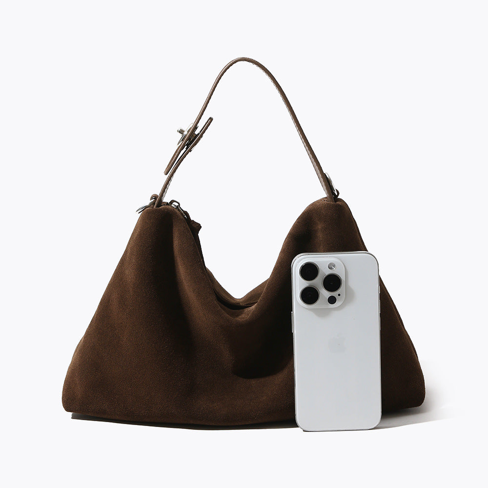 Chic Crossbody Pillow Bag for Women Japanese and Korean Inspired Unique Artisanal Shoulder Bag Made of High Quality Glossy Matte Leather for Daily Commute and Effortless Style