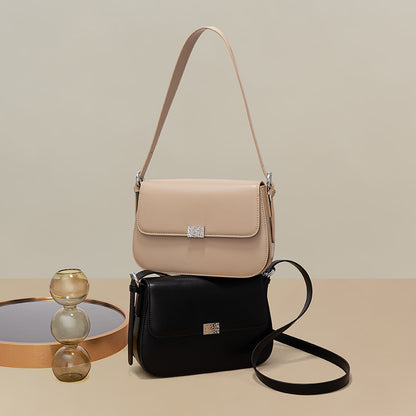 Genuine Leather Women's Bag Chic Underarm Tote Bag with Feel Versatile Cowhide Shoulder and Crossbody Design