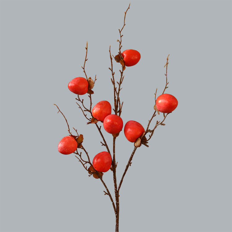 Realistic Artificial Persimmons - Perfect Decor for Homes, Hotels, and Malls | Lifelike Fake Persimmons for Stunning Interior Styling