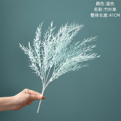 Elegant Bamboo Leaf Grass Faux Floral Arrangement for Home Decor – Perfect for Weddings, Bouquets, and Plant Walls – MW73771