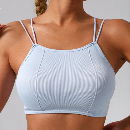 Seamless Yoga Sports Bra for Women Shockproof Supportive and Workout Top with Adjustable Straps for Comfort