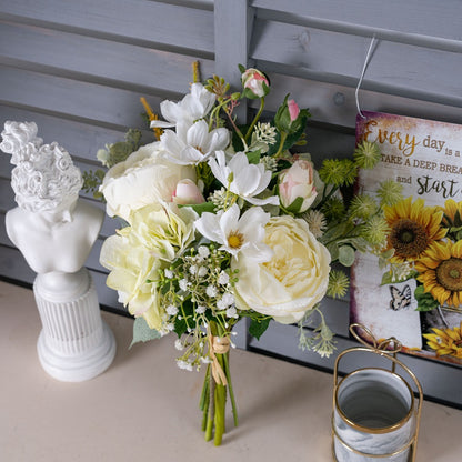 Elegant Sunshine-Inspired Faux Flower Bouquet - Stunning Home Decor with Lightweight, Realistic Floral Design for Wall Decoration and Handheld Arrangement - Model CF01479