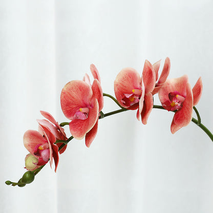 Luxurious Touch Moisturizing Orchid Home Decoration - Elegant Artificial Flower Arrangement for Living Room with Chic Pot