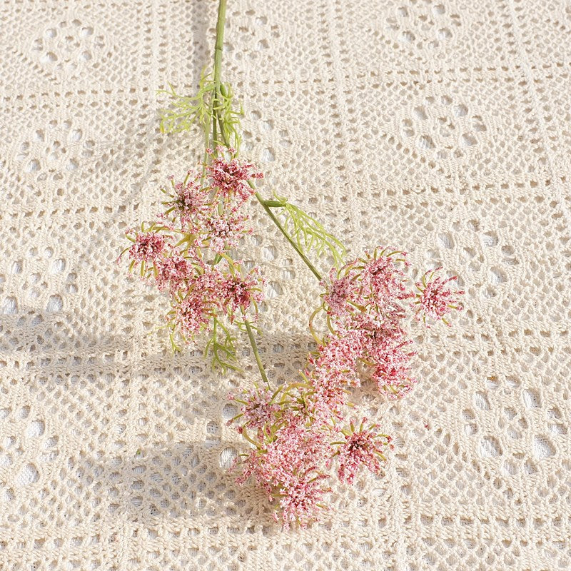 Charming Rustic Faux Floral Lace Arrangement - 3 Beautiful Foam Lace Flowers for Home Decor, Hotels, and Retail Displays | Perfect for Weddings and Photography Props