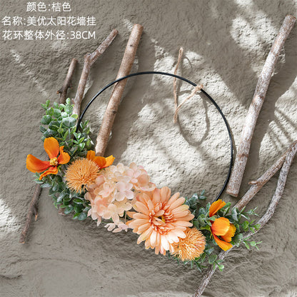 Stunning Sunflower Wall Decor: Realistic Faux Flower Arrangement for Home Decoration - Handheld Bouquet Design CF01103A