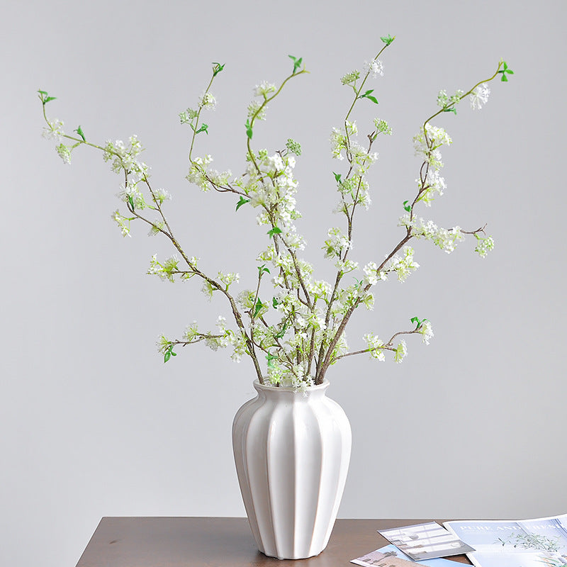 Lifelike Snowy Willow Branch Home Decor - Elegant Artificial Snowy Flower Arrangement for Hotels, Rentals, and Weddings