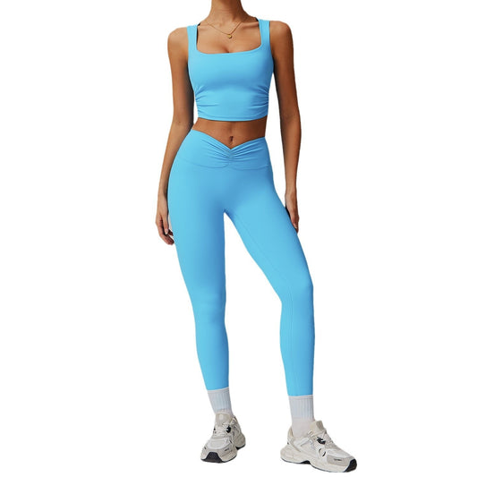 High Neck Zip Up Cloud Feel Yoga Set Sculpting High Waisted Leggings for Enhanced Support and Comfort for Fitness Running and Everyday Workouts