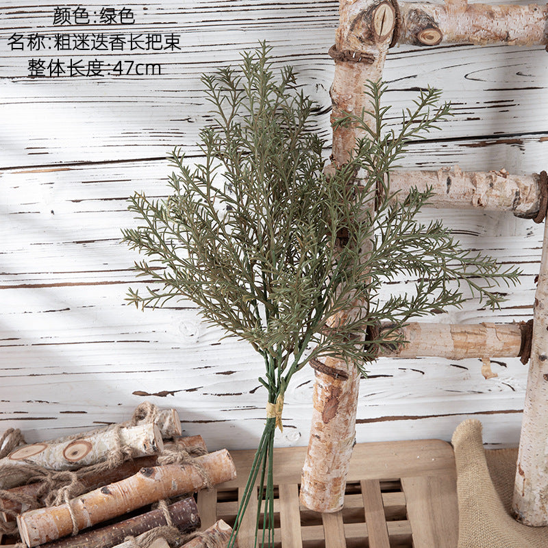 Elegant Long-Handled Faux Rosemary Stems - Perfect for Wedding Decor, Home Accents, and INS-Style Arrangements | YC1088