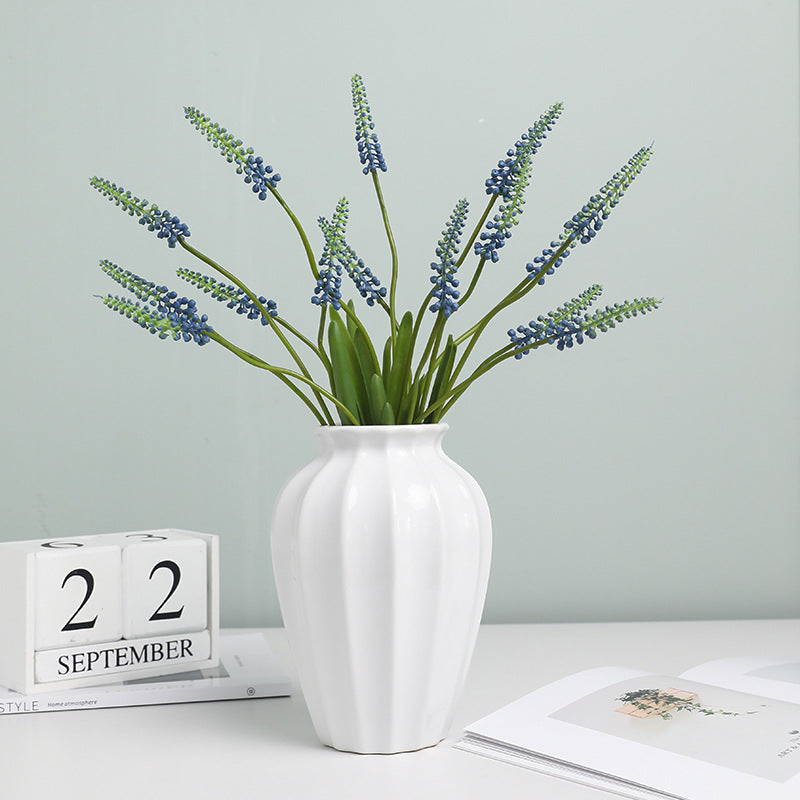 Elegant Nordic 3-Piece Artificial Grape Hyacinth Floral Arrangement - Perfect Home Décor, Table Centerpiece, Wedding Prop, and Photography Accessory