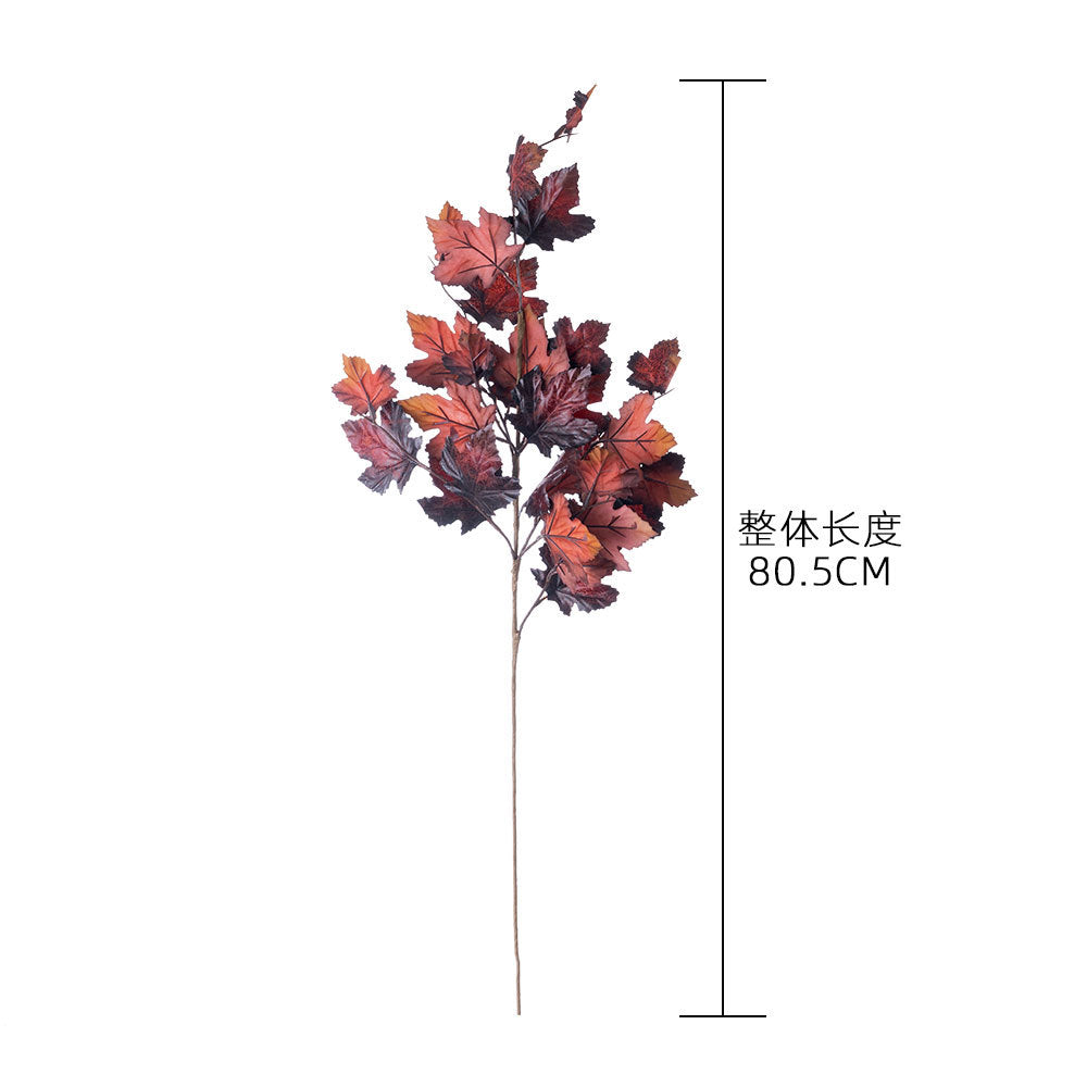 Stunning Artificial Rose Wall Décor with Maple Leaves – Perfect for Home Decoration and Wedding Bouquets – Realistic Faux Flowers (Model YC1045)