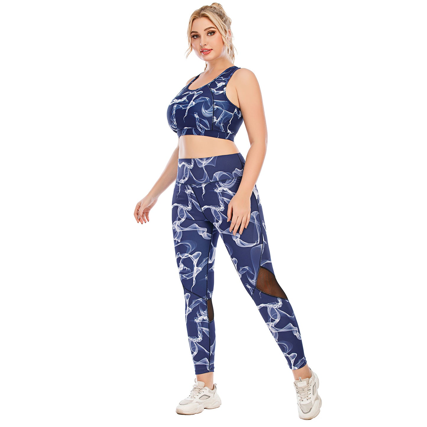 Plus Size Fitness Outfit Set High Performance Yoga Clothes with Leggings and Supportive Sports Bra Aussie Strength Collection 12077 12078