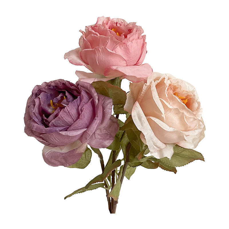 French Romantic Pristine Edge Faux Rose - Stunning Floral Decor for Weddings, Bedrooms, and Picnics - Perfect Photo Prop for Dreamy Vibes and Girlish Charm