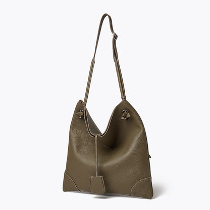 Vintage Inspired Genuine Leather Mini Tote Bag Spacious Crossbody Purse in Full Grain Cowhide Unique Design for Fashion forward Individuals
