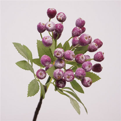 Realistic Faux Berry Christmas Tree Decorations - Frosted Blueberry Branches and Floral Accents for Stunning Holiday Displays and Photography Props