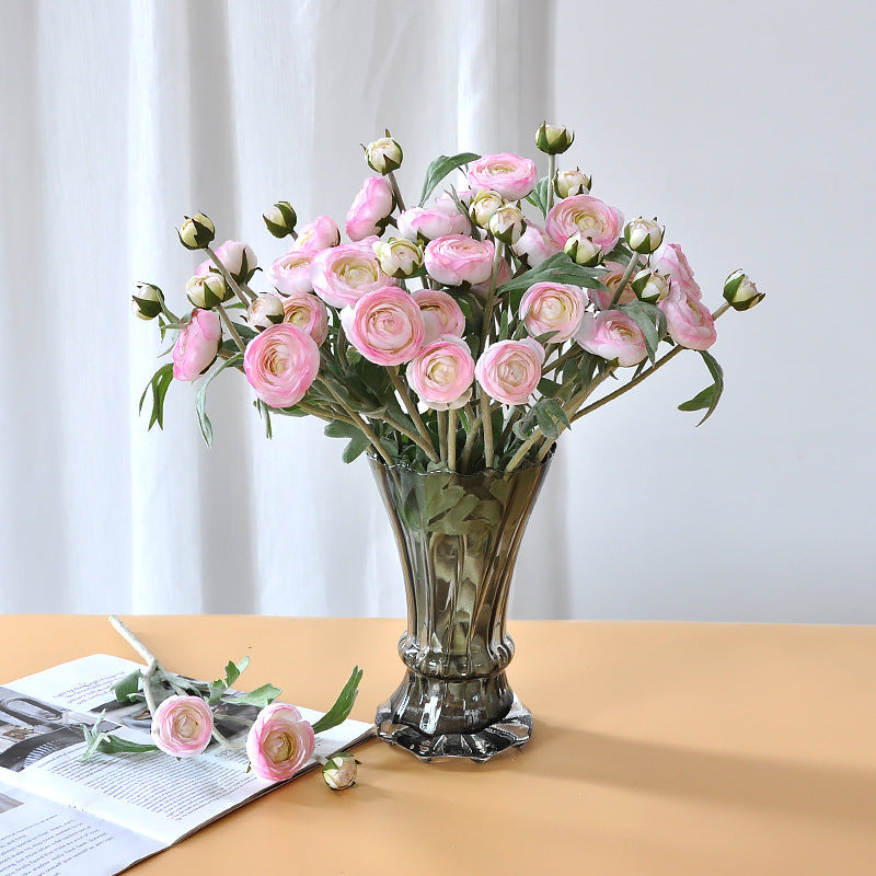 Stunning 3-Piece Faux Flower Arrangement - Lifelike Peony & Camellia Silk Floral Decoration for Weddings, Home Décor, and Event Styling