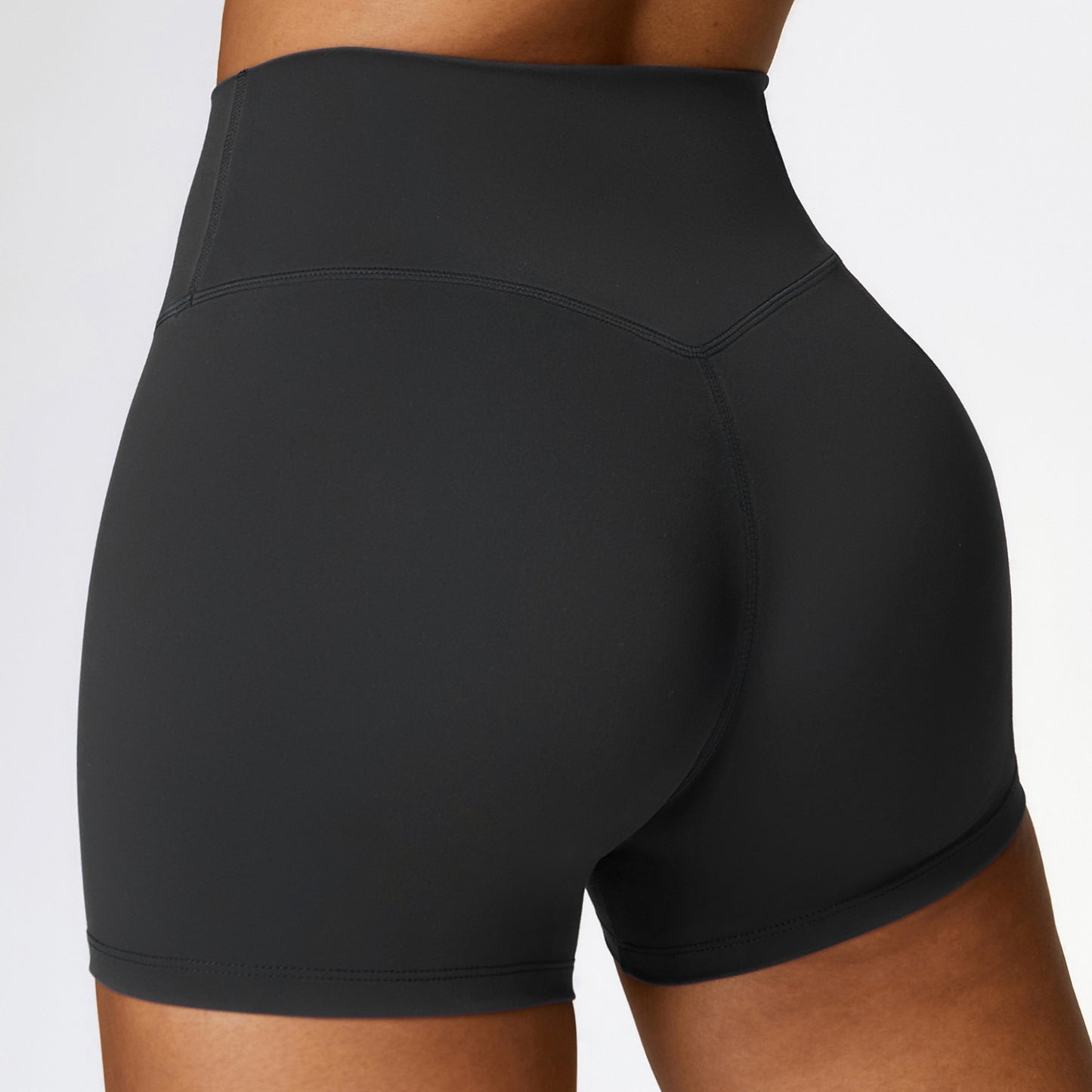 High Waisted Tummy Control Women's Yoga Shorts Soft Brushed Stretch Fabric for Enhanced Comfort Lift for Running and Gym Workouts Model 8519