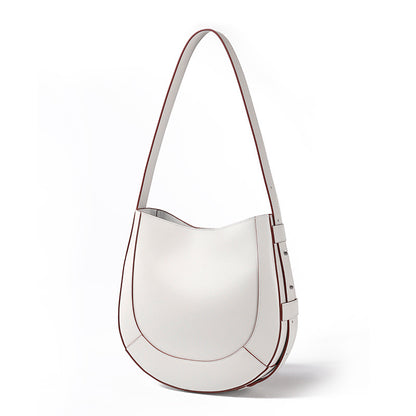 Luxury Genuine Leather Sherry Bag Spacious Tote with Minimalist Design for Fashionable Commute and Everyday Use