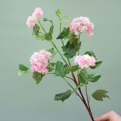 Realistic Faux Hydrangea Silk Flowers - 4-Headed Decorative Home Accents for Weddings, Photography, and Elegant Decor