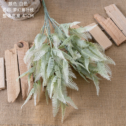 Dreamlike Fern Leaf Branch – Realistic Artificial Green Plant for Wedding Decor and Crafting – Trendy INS Style CL16104 for Lush Home Aesthetic