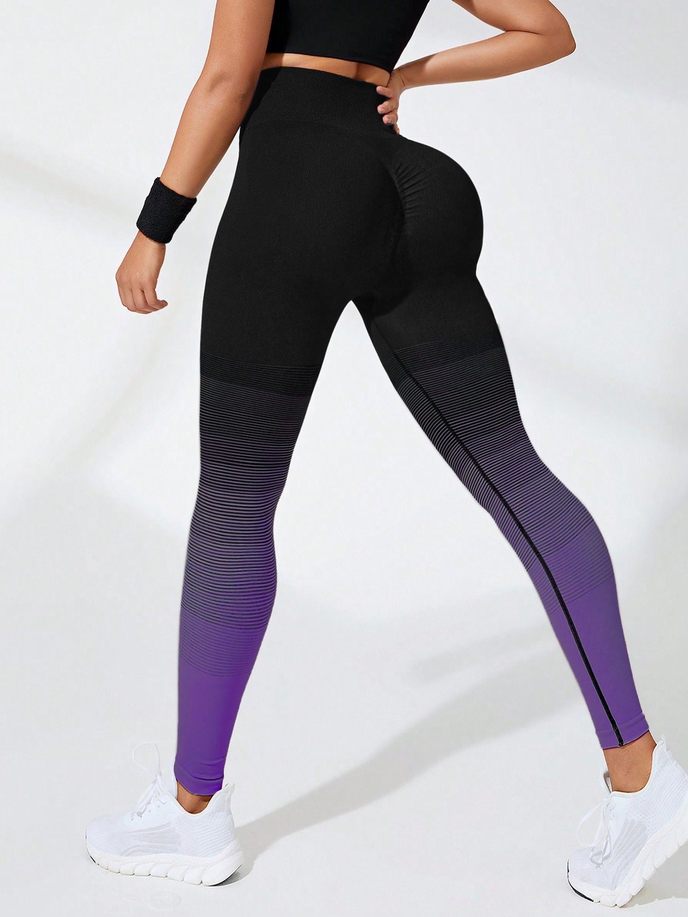 High Waist Seamless Butt Lifting Ombr Yoga Leggings for Running Gym Workouts and Everyday Fitness