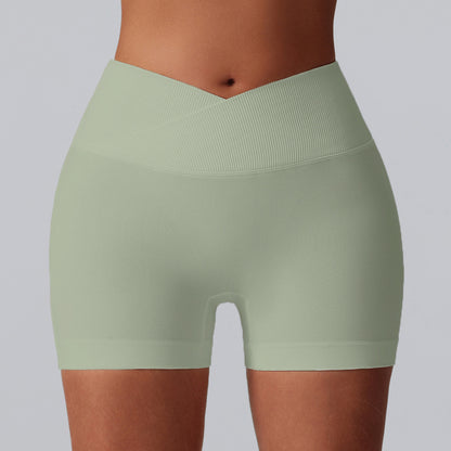 Seamless Breathable Running Shorts High Waisted Peach Lifting Yoga Pants with Three Inch Inseam for Comfort and Style