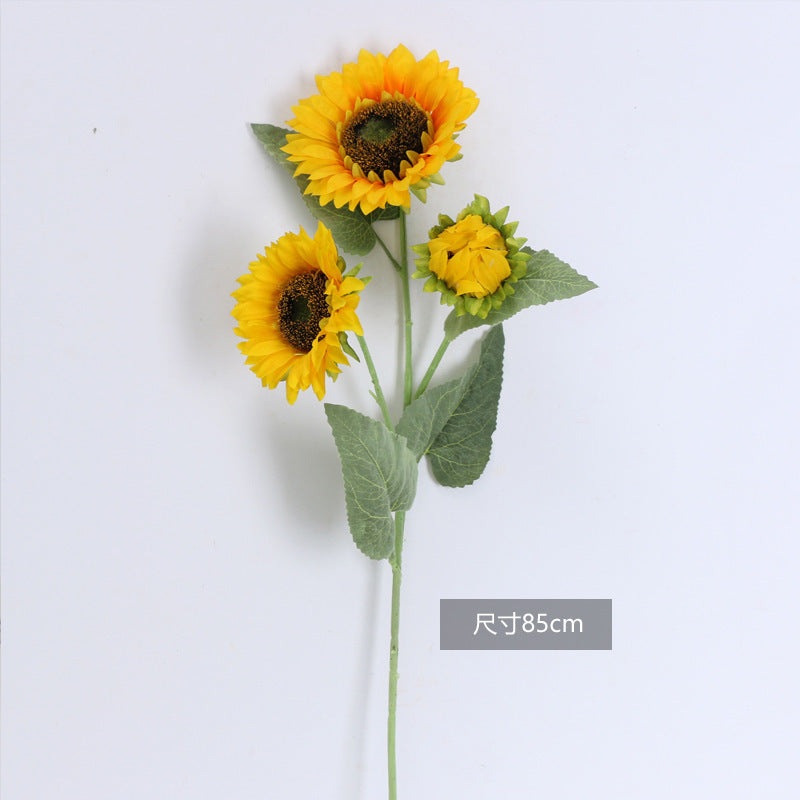 Stunning Realistic Sunflower Stem -  Faux Sunflower Bouquet for Home Décor – Brighten Up Your Space with Lifelong Natural Beauty!