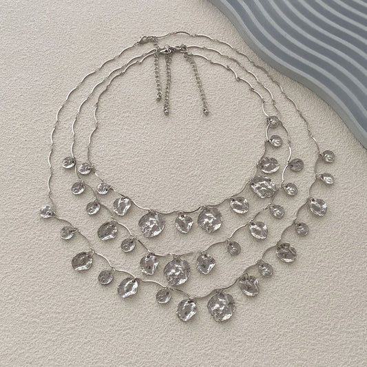 Stylish Vintage Layered Geometric Pendant Necklace for Women – Trendy Streetwear Accessory