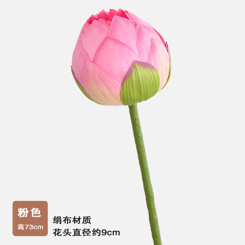 Realistic Lotus Flower Artificial Arrangement - Soft Silicone Faux Lotus with Lush Leaves for Stunning Home Décor, Wedding Centerpieces, and Garden Decorations