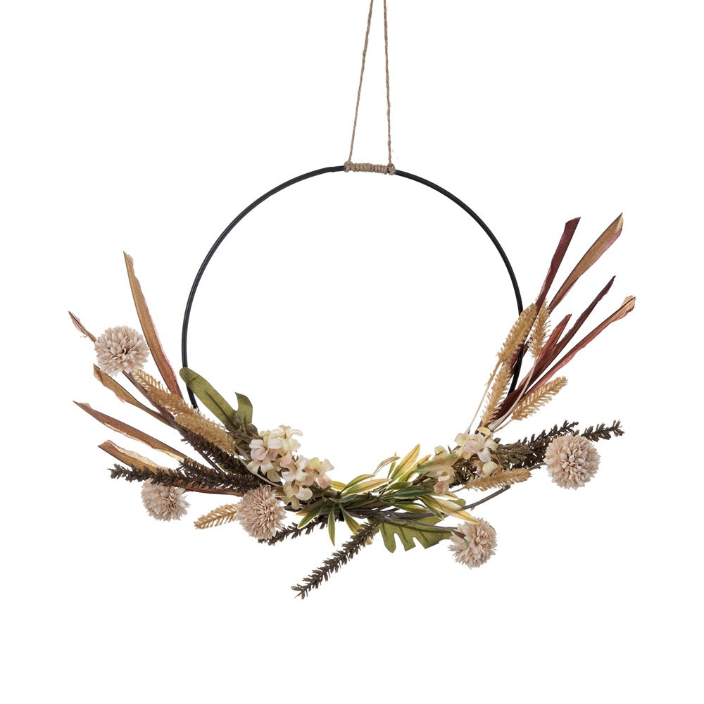 Artificial Flower Half-Circle Bouquet for Home Décor - Elegant Wedding Handheld Floral Arrangement & Wall Hanging Decoration - Perfect for Celebrations and Events (CF01239)