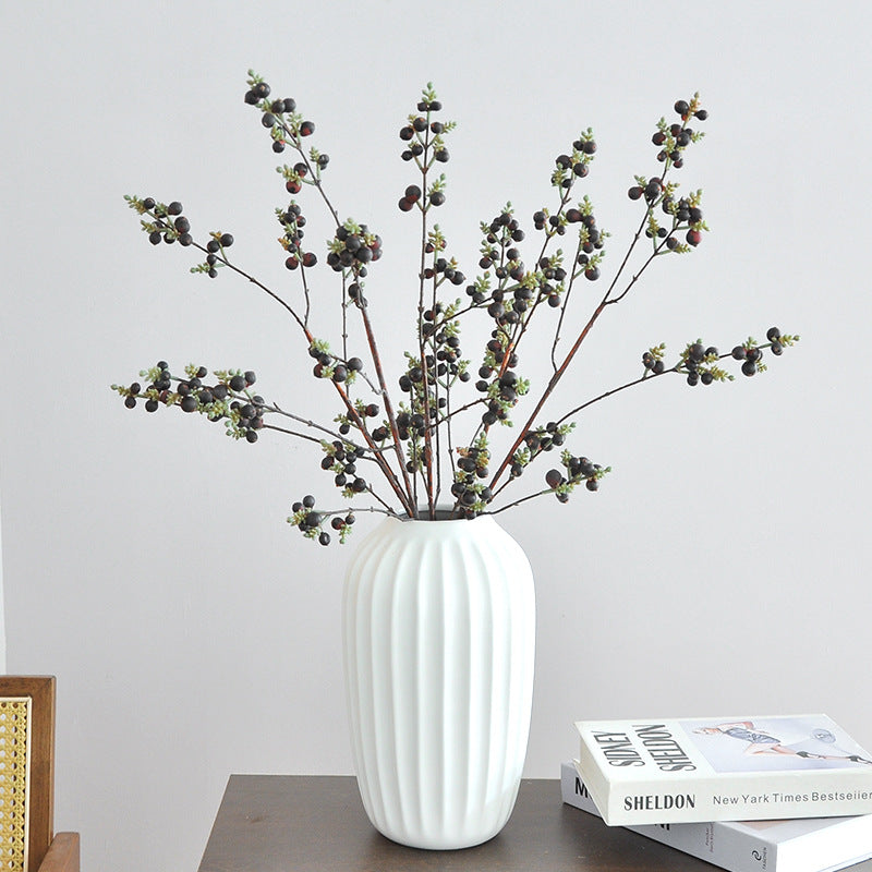 Realistic Faux Fig Tree with Berries - 6-Branch Artificial Home Decor for Stunning Plant Decorations - Perfect for Living Room and Office Aesthetics