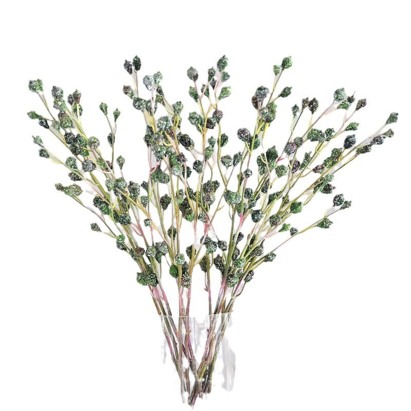 Realistic Eucalyptus Fruit Decorative Faux Flower Stem - Long Branch Eucalyptus Arrangement for Home Décor, Living Room Centerpiece, and Floral Vase Accents