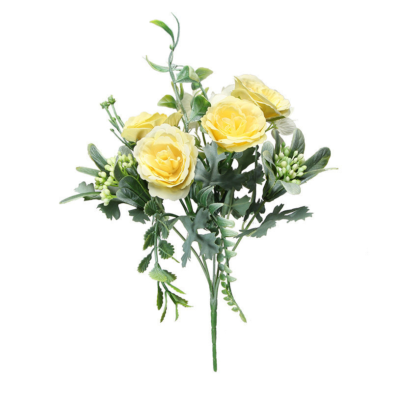 Elegant Artificial Maria Rose Bouquet for Nordic Weddings – Stunning Silk Flower Arrangement for Weddings and Home Decor