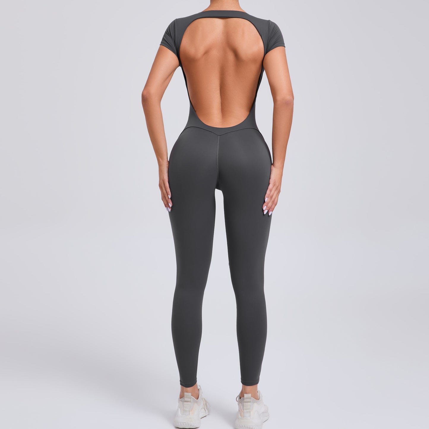 High Performance Quick Dry Yoga Bodysuit Sleeveless Open Back Sportswear for Comfort and Enhanced Lift Model 89071