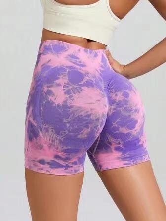 Seamless Tie Dye Peach Yoga Pants for Women High Waisted and Comfortable Athletic Leggings for Workout and Fitness