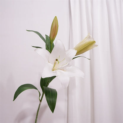 Luxurious Touch-Sensitive Moisturizing Faux Lily Flowers - Stunning Decorative Arrangements for Living Room, TV Cabinet, and Dining Table, Perfect for Weddings and Special Occasions