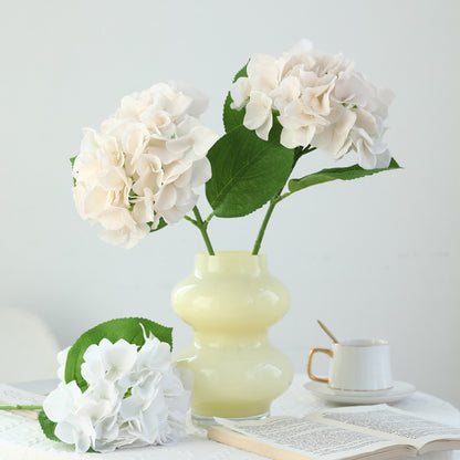 Luxury Realistic Hydrangea Faux Flowers with Moisture-Feeling Touch - Elegant Home and Dining Table Centerpiece, Perfect for Hotels and Floral Arrangements