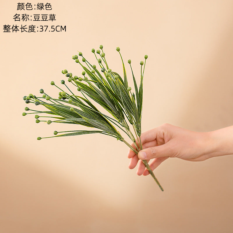 Charming Wedding Decoration with Green Faux Plants and Dotted Grass - Realistic Ins Style Decorative Flowers MW77702