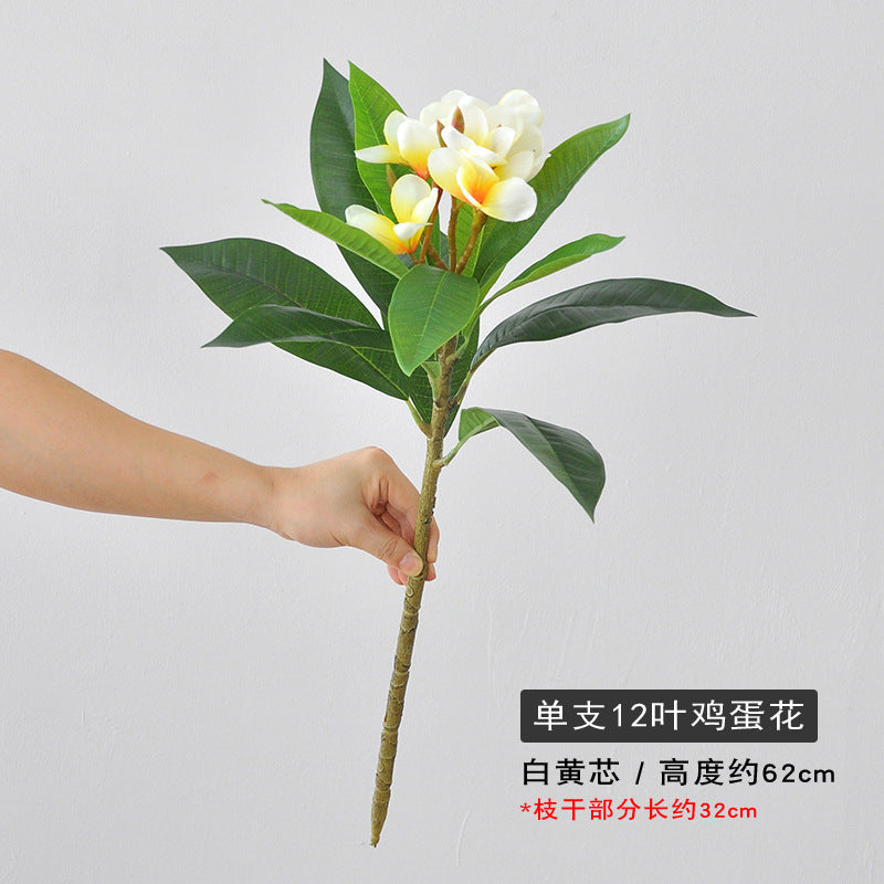 Lifelike Egg Flower Artificial Plant for Home Décor - Stunning Decorative Greenery for Living Room and Garden Landscapes