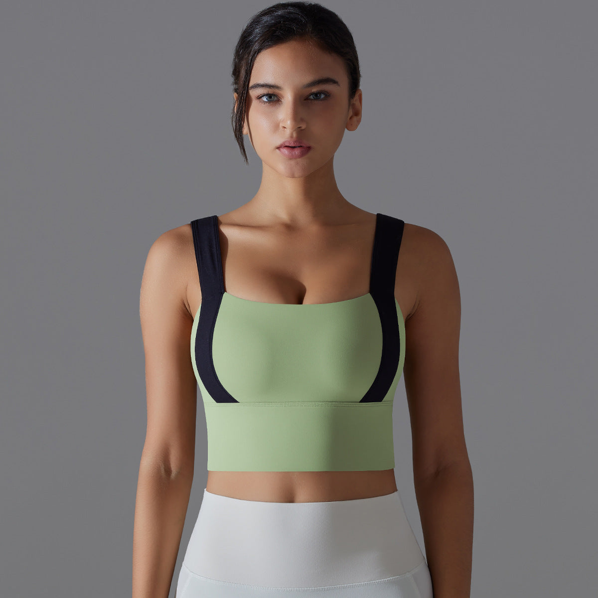 Dual Sided Classic Nylon Sports Bra for Women Back Design for Running Fitness and Yoga