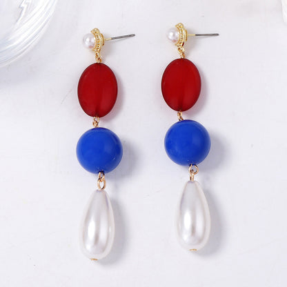 Elegant Baroque-Inspired Minimalist Pearl Bead Tassel Long Drop Earrings - Versatile Artistic Jewelry for Women