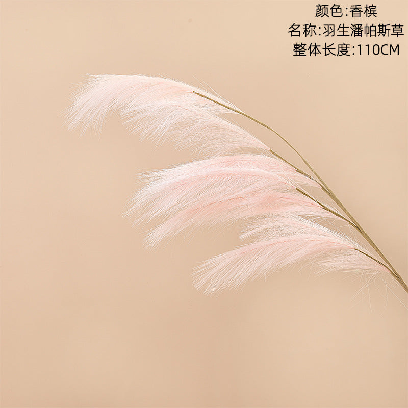 Lifelike Pampas Grass Simulation Flowers for Home Decor - Perfect for Weddings & Special Occasions (Model MW09927)