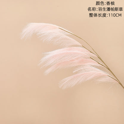 Lifelike Pampas Grass Simulation Flowers for Home Decor - Perfect for Weddings & Special Occasions (Model MW09927)