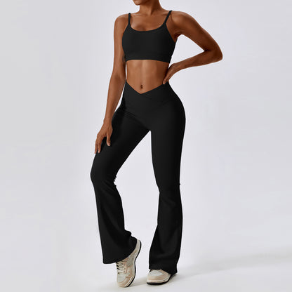 High Waisted Ribbed Yoga Set for Maximum Support Quick Dry Butt Lifting and Figure Flattering Activewear for Comfort and Performance