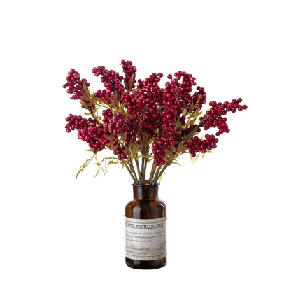 Artificial Bean Branches - Stunning Christmas Berry Decor for Weddings and Home - Silk Flower Arrangement GF15966