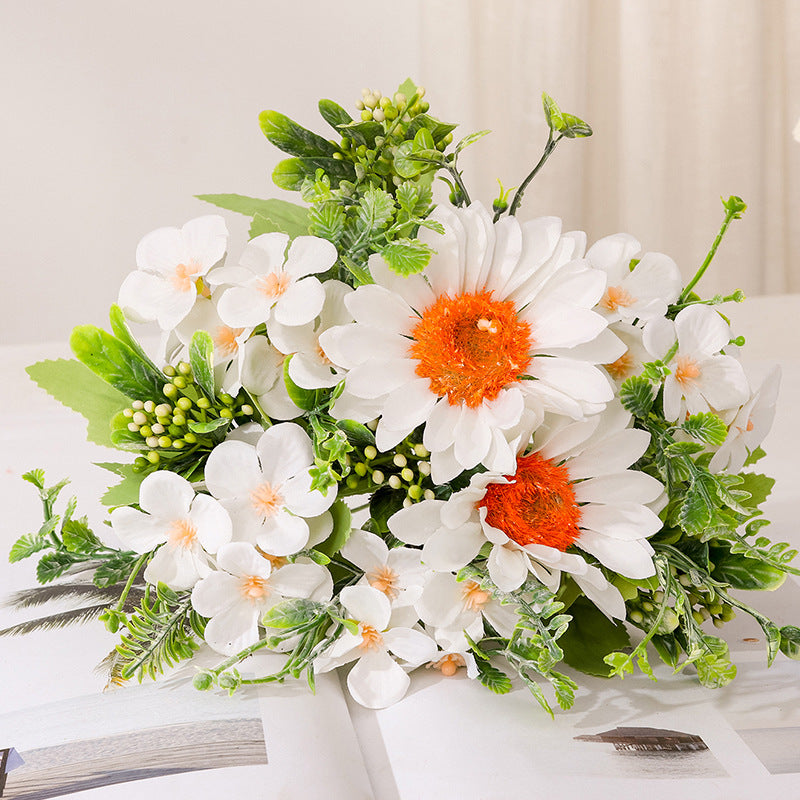 Stunning Artificial Maria Sunflower and Hydrangea Bouquet - Refreshing Minimalist Home Decor for a Chic Farmhouse Aesthetic