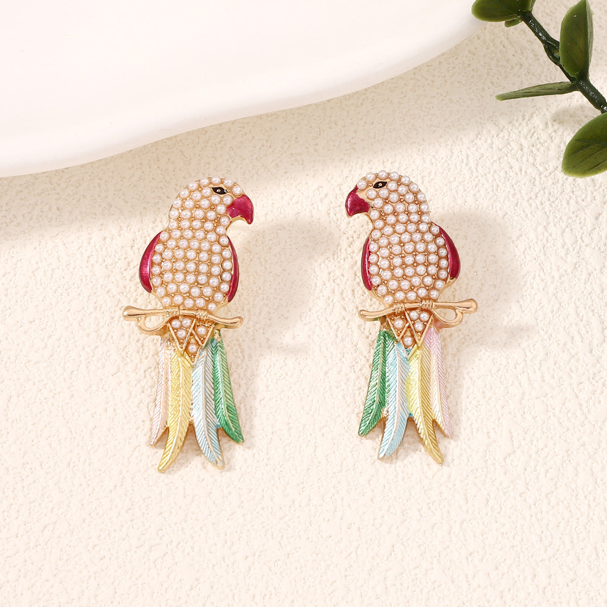 Elegant Pearl Parrot Earrings for Women – Versatile Luxury Accessories to Enhance Any Outfit